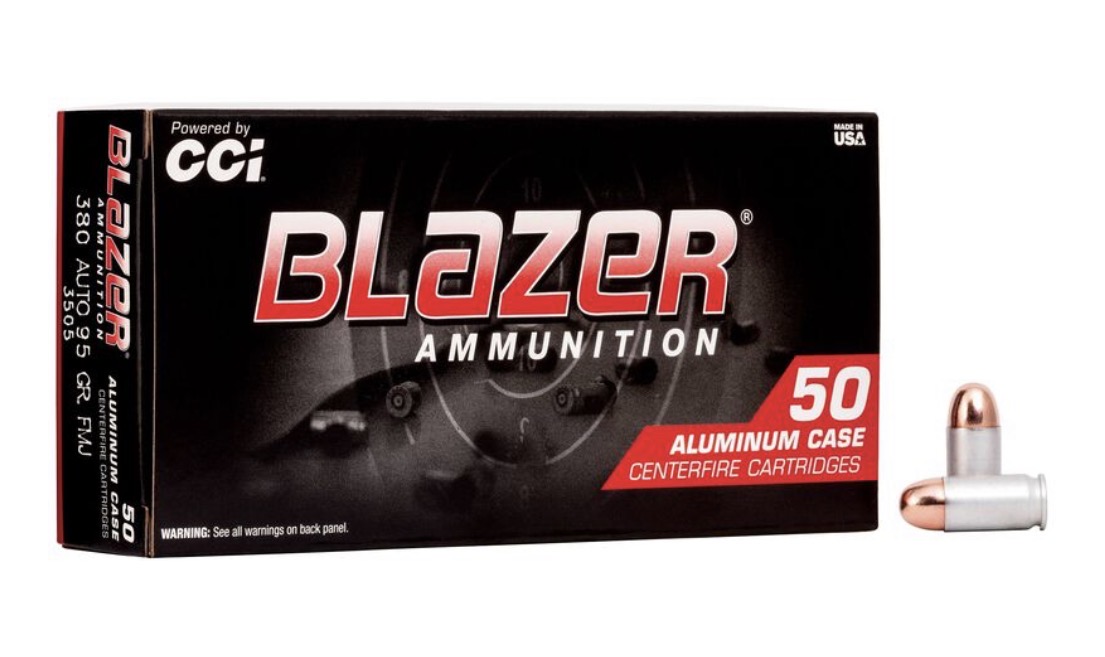 CCI Blazer Aluminum 380 Auto 95 grain FMJ ammunition
